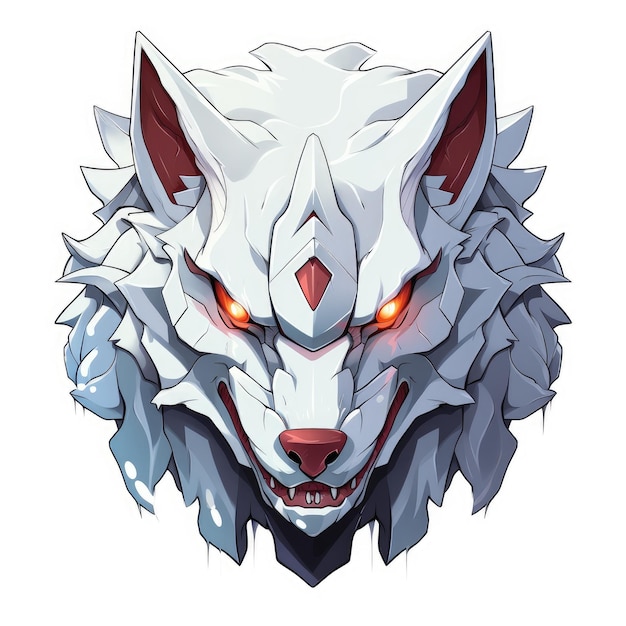 Fenrir, o Pokémon Lendário em uma aventura estilo desenho animado com fundo branco