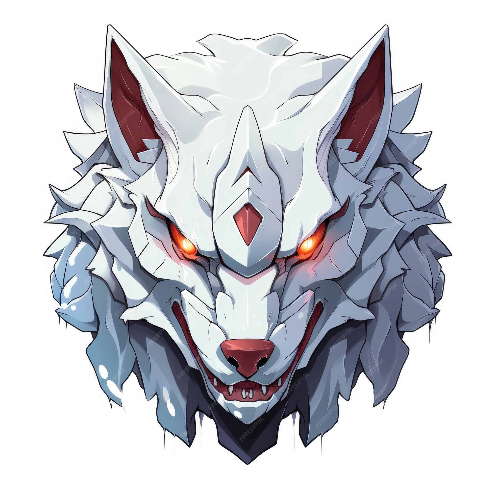 Fenrir, o pokémon lendário em uma aventura estilo desenho animado com fundo  branco