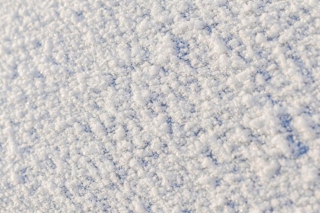 Fenster bedeckt mit Schneeselektiver FokusKopierbereichFractional Snow Texturefrozen Niederschlag