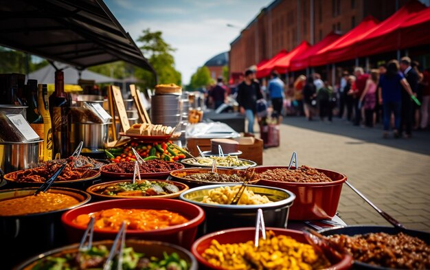 Feria gastronómica diversa