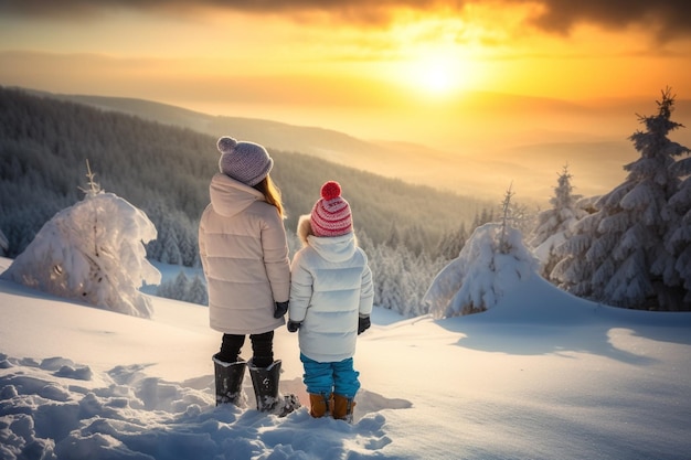 Férias de inverno esqui de fim de semana de inverno máscara de esqui trenó de neve recreação nas montanhas de inverno velocidade de adrenalina beleza da natureza prazer da agitação da cidade e trabalho Generative AI