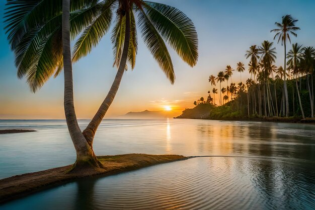 Férias de verão em uma praia tropical