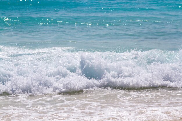 Férias na praia do mar do caribe.