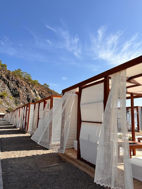 Férias num bungalow na praia.