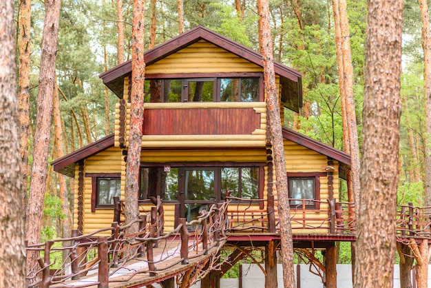 Ferienhaus Forest Lodge Landschaft Hütte am See für Ferien in der Wildnis