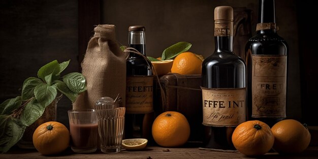 Foto fernet bodegón