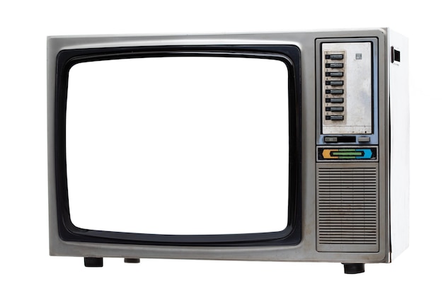 Fernsehen vor weißem Hintergrund