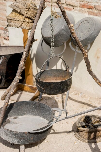 ferramentas de cozinha e utensílios da agricultura medieval, antigos instrumentos agrícolas europeus