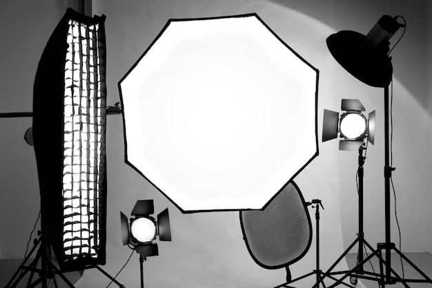 Foto ferramentas de equipamento de estúdio refletor soft box octobox para fotografar