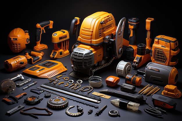 ferramentas e equipamentos de construção fotografia publicitária profissional