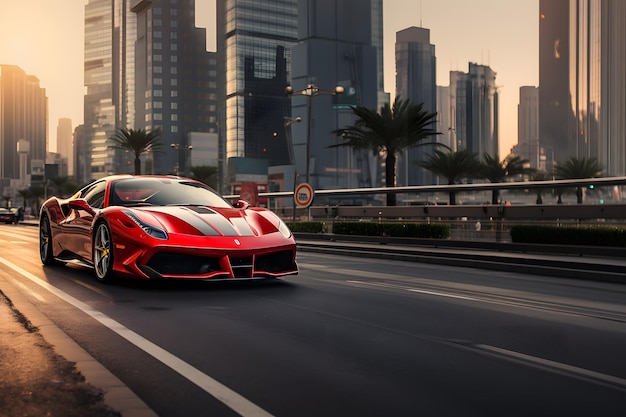 Foto ferrari corriendo en dubai