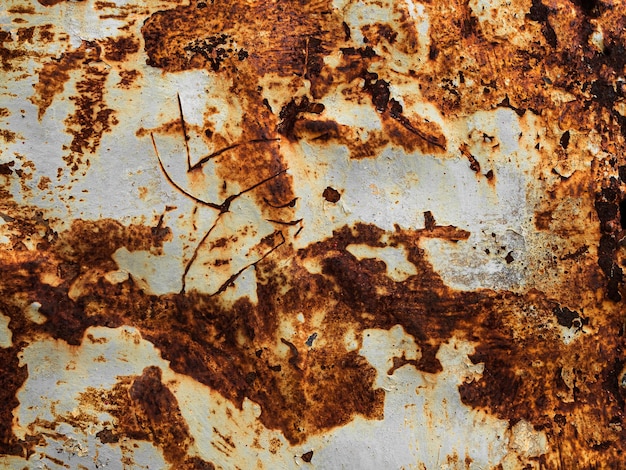 Foto ferro enferrujado metal ferruído plato de fundo chapa de aço pintura de cobre antiga
