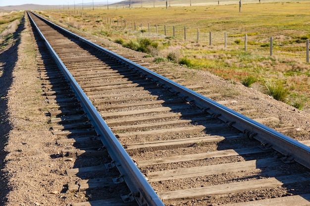 Foto ferrovia transmongol, ferrovia de via única