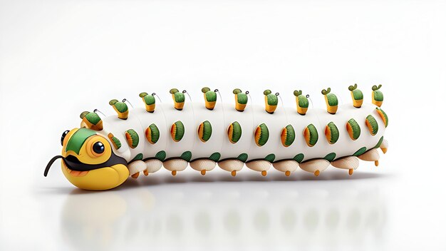 Fesselnde 16k Caterpillar Insect View Detaillierter Makro-Zoom mit Kopierraum