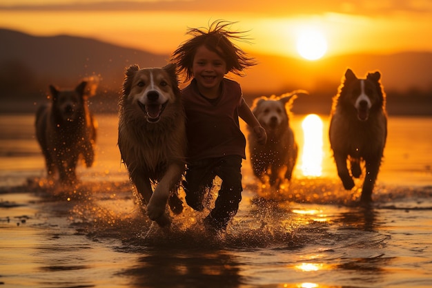 Foto fesselnde bilder von spielenden kindern voller freude