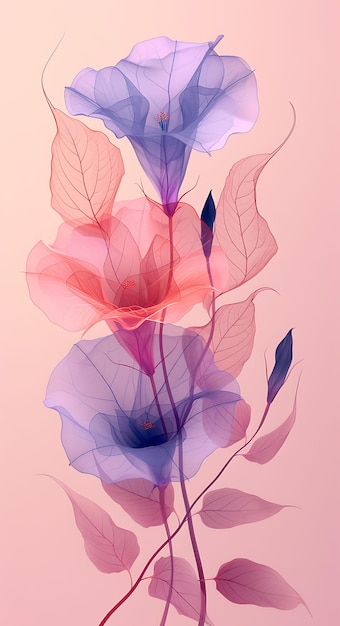 Foto fesselnde blumencollagen künstlerische interpretationen der natur blühende schönheit plakatkunstdesign