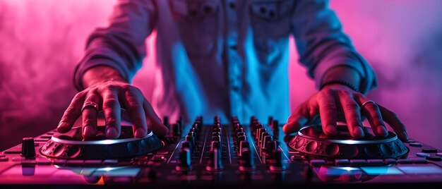 Fesselnde DJ-Sets Eine Fusion von elektronischen Beats Dancefloor Thrills und magischen Atmosphären Konzept Elektronische Beats Dancingfloor thrills magische Atmosphären