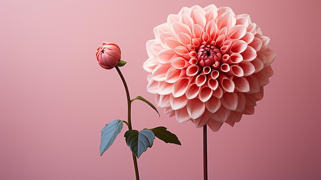 Fesselnde Isolation Minimalistische Dahlia in Singularform