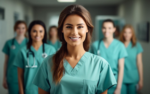 Fesselndes Porträt einer Krankenpflegestudentin von Ai