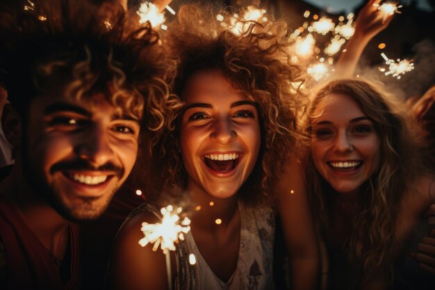 Foto festa corporativa ano novo gozo de passatempo na véspera das férias de natal uma festa de empresa férias com amigos discoteca festa de dança