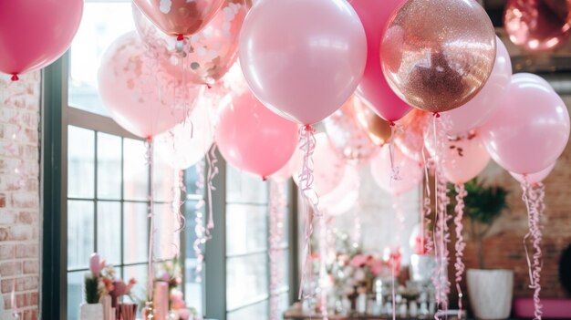 Foto festa de aniversário para adultos num cenário elegante com coquetéis de riso e um ambiente festivo