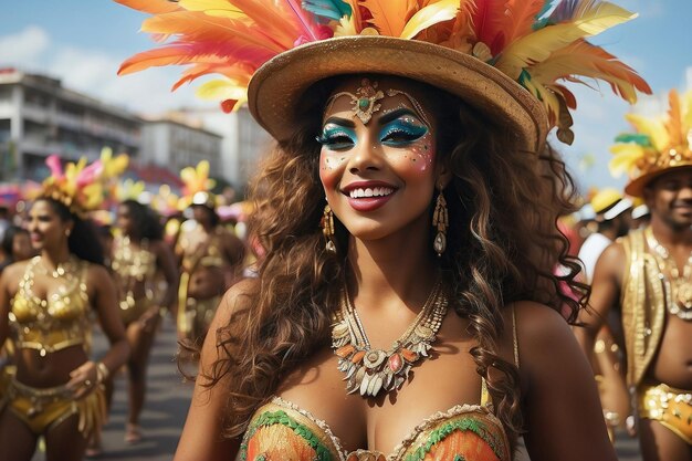 Festa de Carnaval Pessoas se divertindo na grama ao ar livre se divertindo