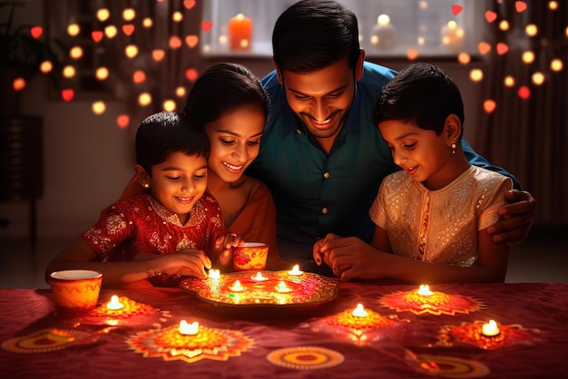 Festa de Diwali com uma bela mulher indiana Celebração festiva