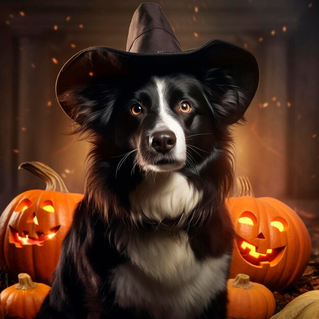 Festa de Halloween halloween de cachorro de estimação vestido para halloween Generative AI