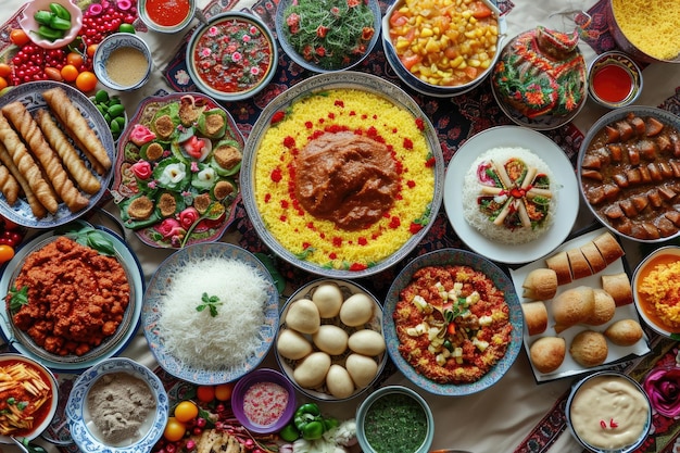 Festa Nowruz de delícias culinárias