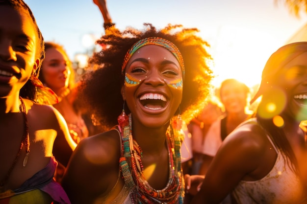 Festas ao pôr do sol abraçando o espírito do carnaval caribenho