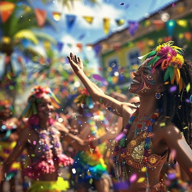 Foto festas de rua brasileiras com dançarinos