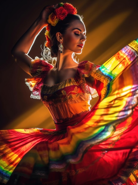 Feste in Südamerika Eine mexikanische Tänzerin