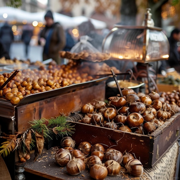 Festival de las castañas de otoño en Italia