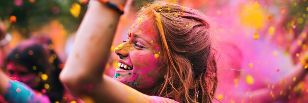 El festival de los colores Holi Los hindúes felices celebran Holi arrojándose polvo de colores el uno al otro