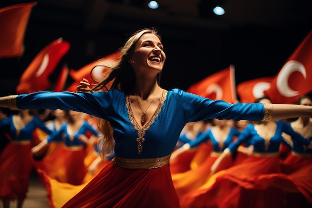 Festival de danza turco para el Día de la República