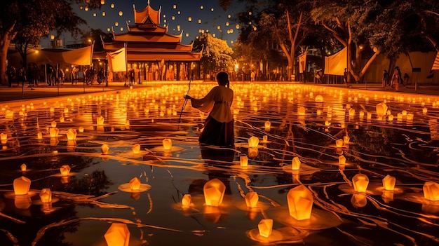 Festival das Lanternas Flutuantes Loy Krathong Yi Peng