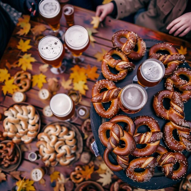 Foto festival de cerveja de outono na alemanha com tendas de cerveja