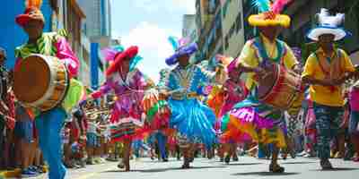 Foto festival de trajes folclóricos de carnaval ia generativa