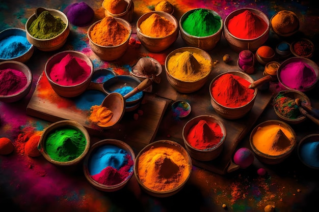 Festival der Farben in Indien Farbpulver