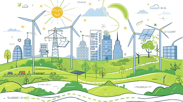 Festival del Distrito Urbano Visionario Una comunidad armoniosa de energía eólica y sostenibilidad