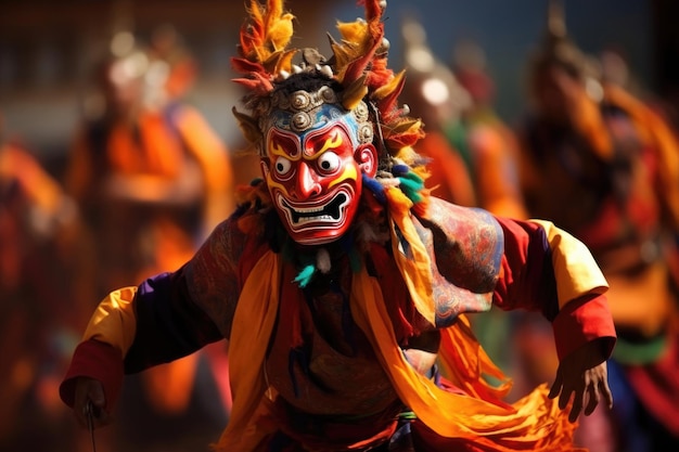 Festival do mosteiro de tengboche danças de mani rimdu mascaradas no nepal