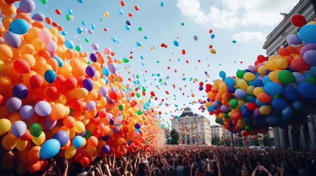 Festival do orgulho gay na Europa gerado por IA