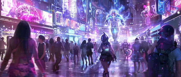 El Festival Futurista es una celebración vibrante de alta tecnología.