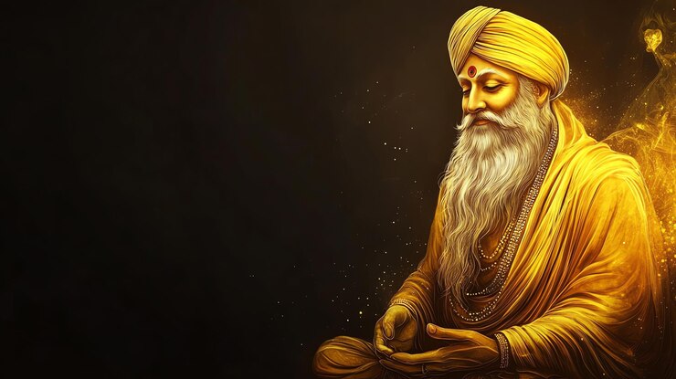 Foto el festival de guru nanak jayanti de los sikhs
