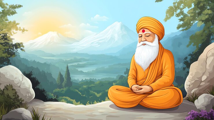 Foto el festival de guru nanak jayanti de los sikhs