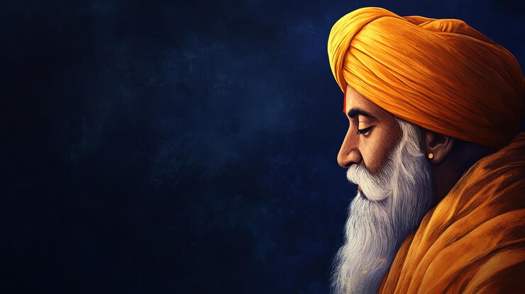 Foto el festival de guru nanak jayanti de los sikhs