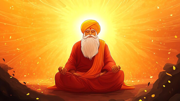 Foto el festival de guru nanak jayanti de los sikhs