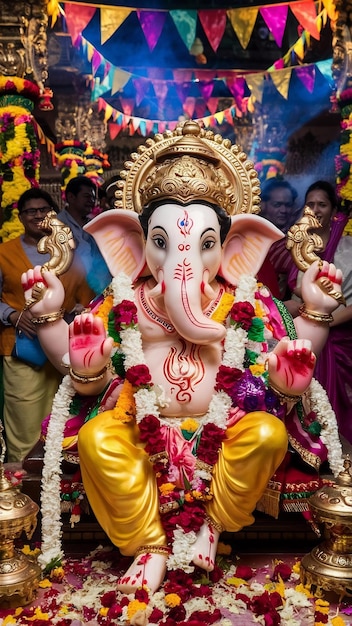 El festival indio de Ganesha, el señor Ganesha.