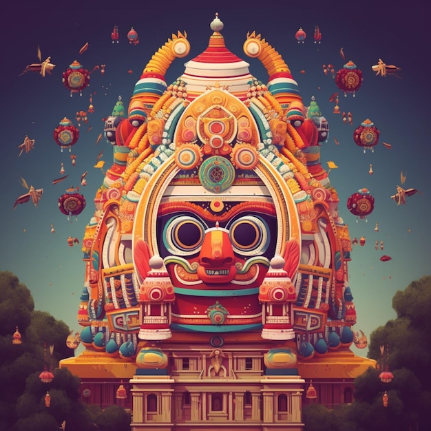 El festival de Jagannath es una cultura india.