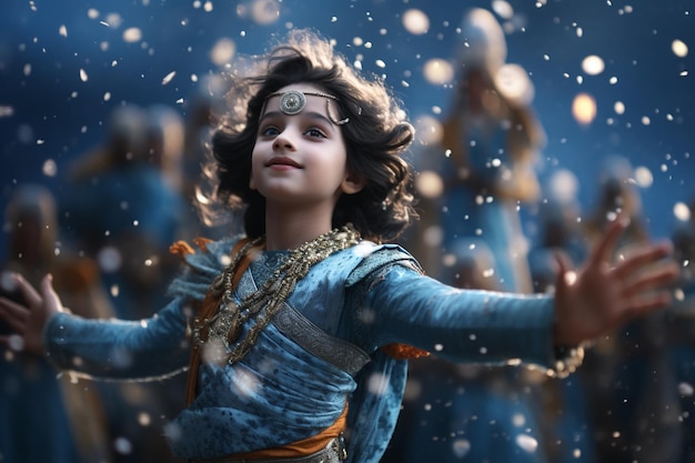 Festival Krishna janmashtami en el hinduismo durante el cual se celebra el nacimiento de Krishna